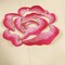 Hot Pink and Rose Embroidered Flower Appliques 5.5" Iron On Patch Pair